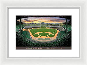 County Stadium 1958 - Framed Print