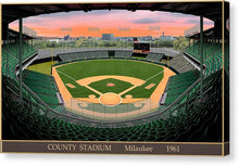 Load image into Gallery viewer, County Stadium 1961 - Canvas Print
