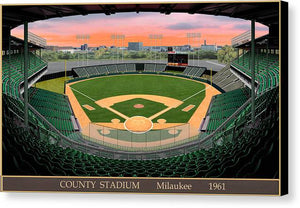 County Stadium 1961 - Canvas Print