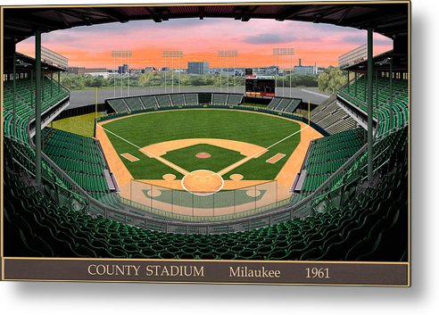 County Stadium 1961 - Metal Print