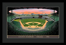 Load image into Gallery viewer, County Stadium 1961 - Framed Print
