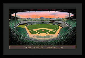 County Stadium 1961 - Framed Print