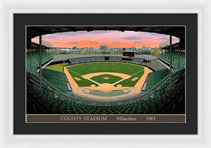 County Stadium 1961 - Framed Print