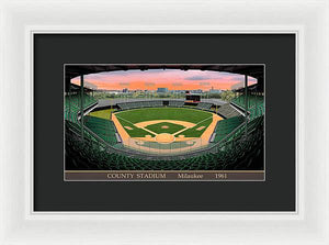 County Stadium 1961 - Framed Print