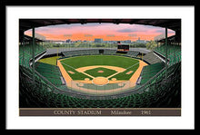 Load image into Gallery viewer, County Stadium 1961 - Framed Print
