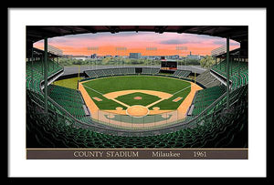 County Stadium 1961 - Framed Print