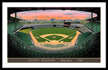 Load image into Gallery viewer, County Stadium 1961 - Framed Print
