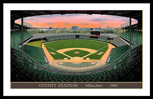 County Stadium 1961 - Framed Print