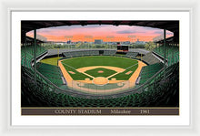 Load image into Gallery viewer, County Stadium 1961 - Framed Print
