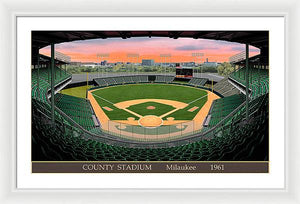 County Stadium 1961 - Framed Print