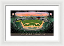 Load image into Gallery viewer, County Stadium 1961 - Framed Print
