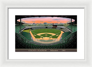 County Stadium 1961 - Framed Print