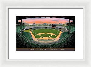 County Stadium 1961 - Framed Print