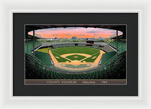 Load image into Gallery viewer, County Stadium 1961 - Framed Print
