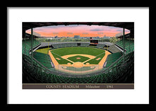 Load image into Gallery viewer, County Stadium 1961 - Framed Print
