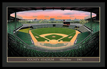 Load image into Gallery viewer, County Stadium 1961 - Framed Print
