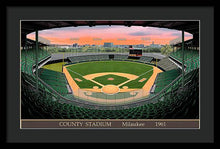 Load image into Gallery viewer, County Stadium 1961 - Framed Print
