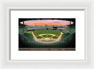 County Stadium 1961 - Framed Print