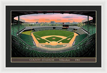 Load image into Gallery viewer, County Stadium 1961 - Framed Print
