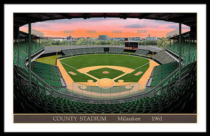 County Stadium 1961 - Framed Print