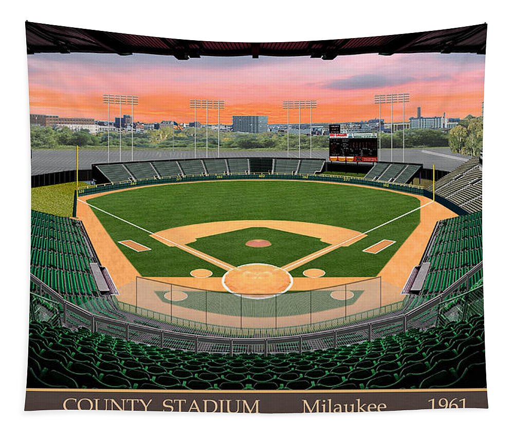 County Stadium 1961 - Tapestry