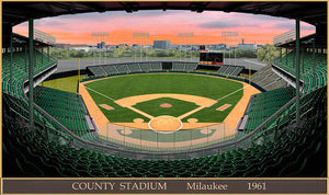 County Stadium 1961 - Art Print