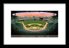 Load image into Gallery viewer, County Stadium 1961 - Framed Print
