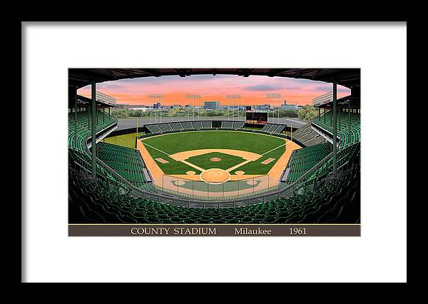 County Stadium 1961 - Framed Print