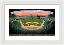 Load image into Gallery viewer, County Stadium 1961 - Framed Print
