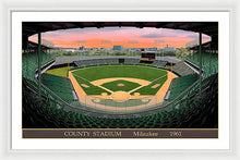 Load image into Gallery viewer, County Stadium 1961 - Framed Print
