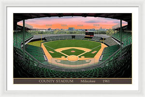 County Stadium 1961 - Framed Print