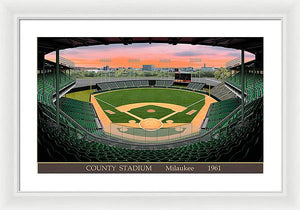 County Stadium 1961 - Framed Print