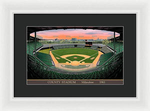 County Stadium 1961 - Framed Print