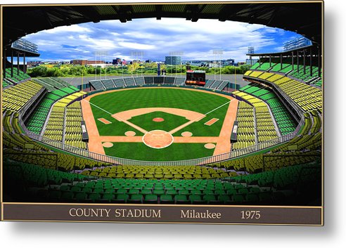 County Stadium 1975 - Metal Print