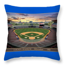 Load image into Gallery viewer, County Stadium 1982 - Throw Pillow
