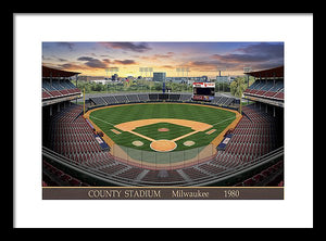 County Stadium 1982 - Framed Print