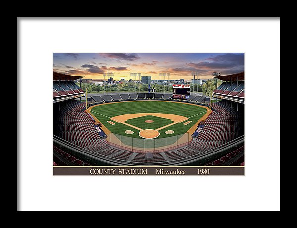 County Stadium 1982 - Framed Print