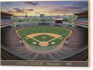 County Stadium 1982 - Wood Print