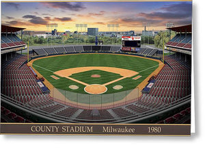 County Stadium 1982 - Greeting Card