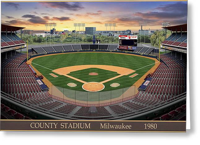 County Stadium 1982 - Greeting Card