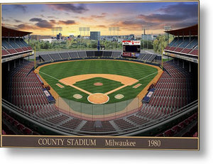 County Stadium 1982 - Metal Print