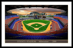 County Stadium 2000 - Framed Print