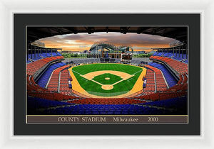 County Stadium 2000 - Framed Print