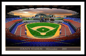 County Stadium 2000 - Framed Print