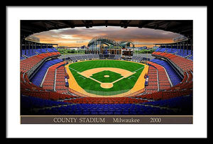 County Stadium 2000 - Framed Print