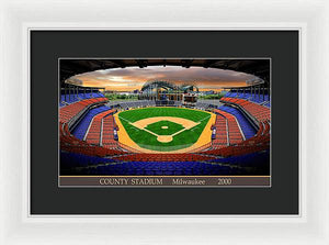 County Stadium 2000 - Framed Print