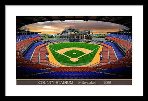 County Stadium 2000 - Framed Print