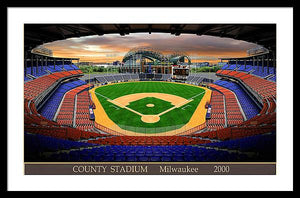 County Stadium 2000 - Framed Print