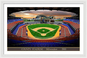 County Stadium 2000 - Framed Print