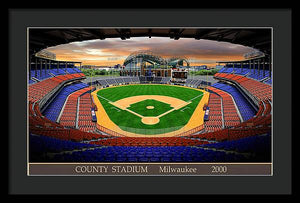 County Stadium 2000 - Framed Print